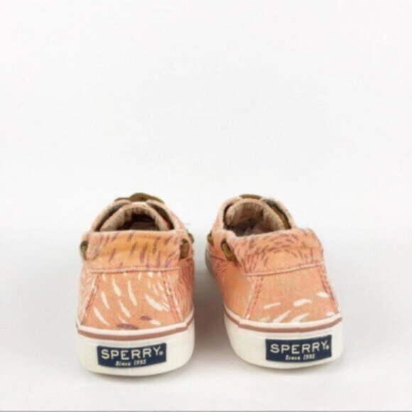 Sperry | Bahama Fish Circle Peach Boat Shoe Size 7.5 - Picture 6 of 8